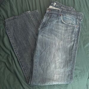 7 For All Mankind Slim Blue Jeans Vintage Wash